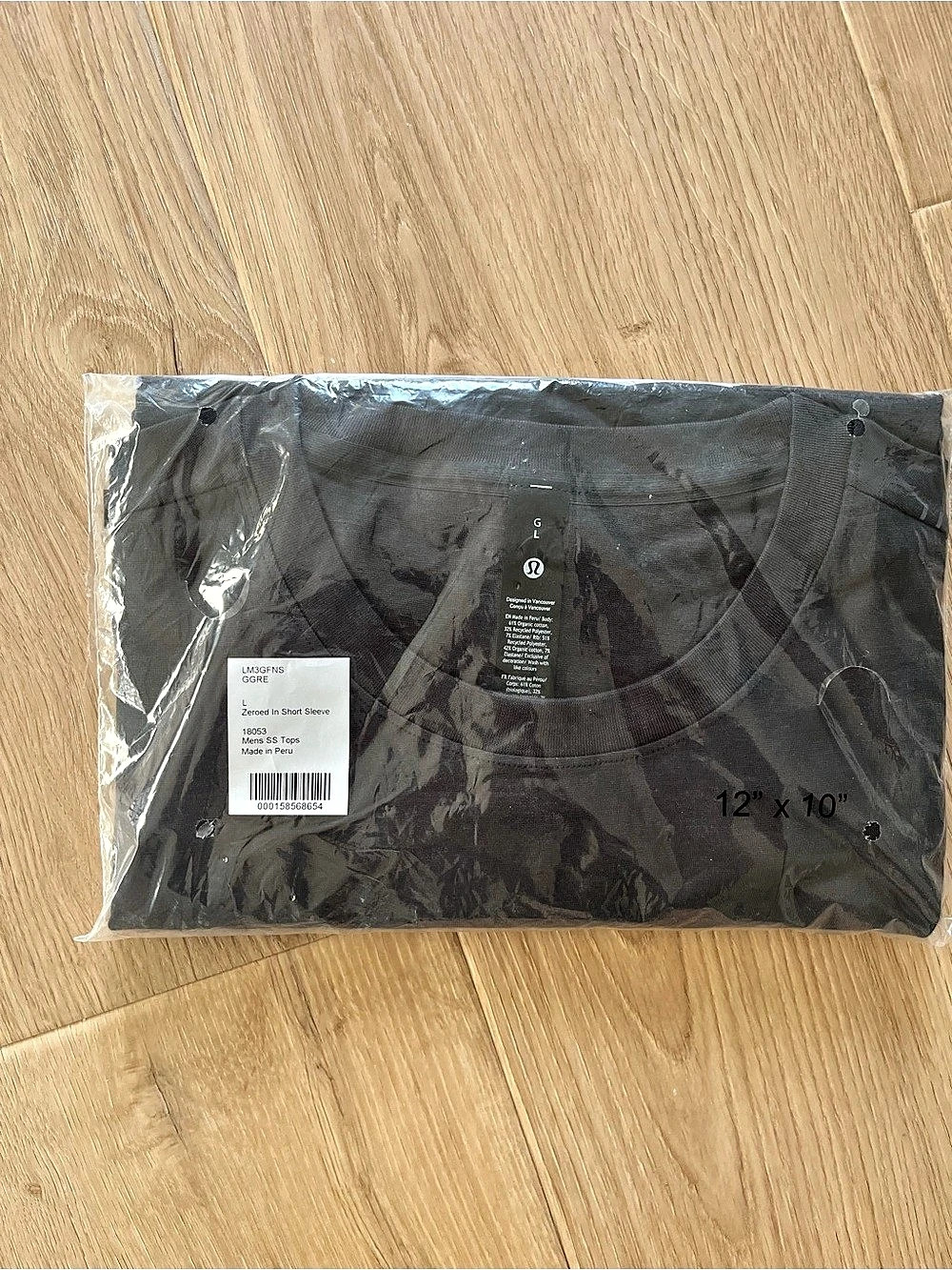 Lululemon Zeroed In Short Sleeve Shirt Short Sleeve Shirt Black Size Large NWT